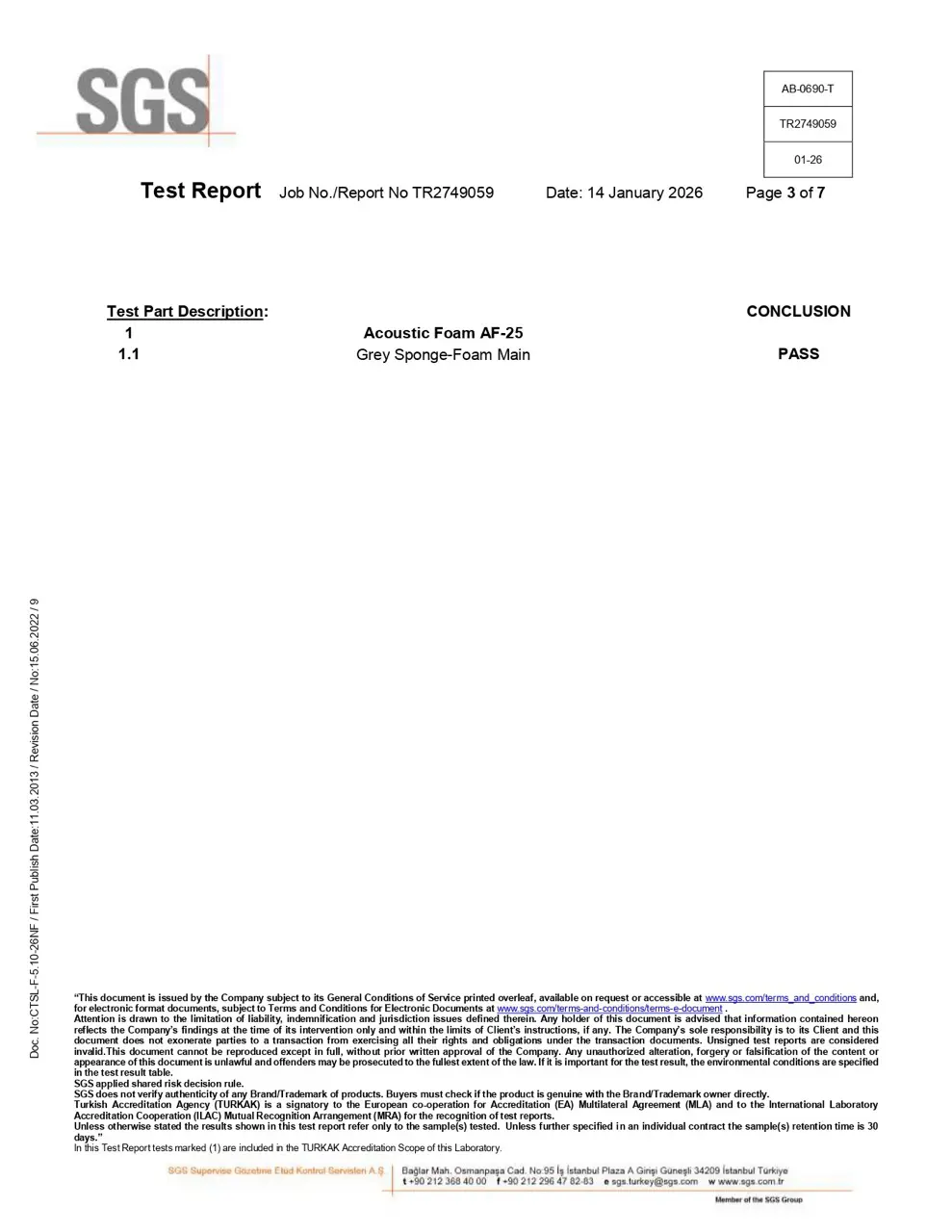 Certyfikat RoHS Bitmat AF-25
